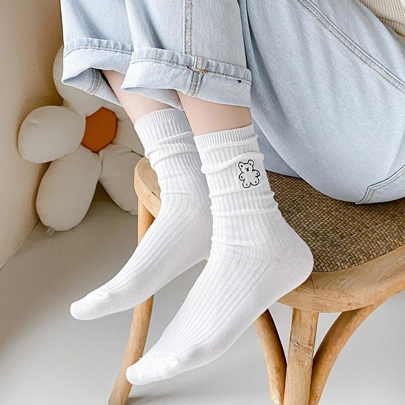 【RENA小舖 台灣現貨每天出】萌寵動物園🐾｜小動物刺繡襪_百搭/卡通/可愛/日系/配件/襪子【R21196】-細節圖4