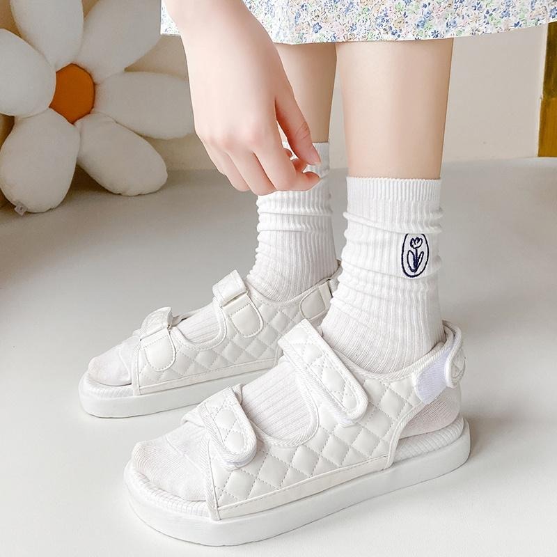 【RENA小舖 台灣現貨每天出】萌寵動物園🐾｜小動物刺繡襪_百搭/卡通/可愛/日系/配件/襪子【R21196】-細節圖7