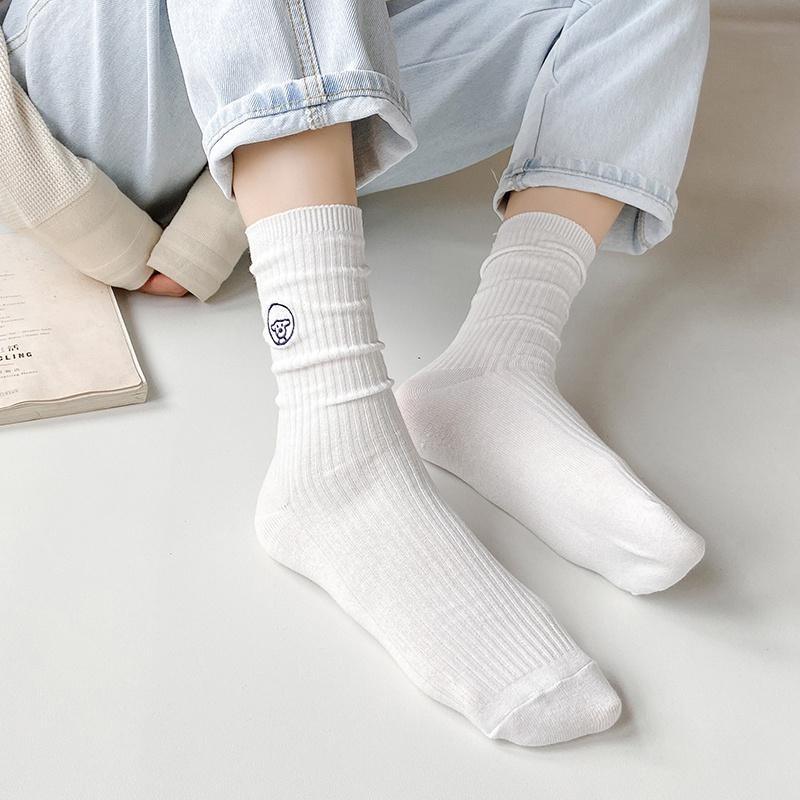 【RENA小舖 台灣現貨每天出】萌寵動物園🐾｜小動物刺繡襪_百搭/卡通/可愛/日系/配件/襪子【R21196】-細節圖8