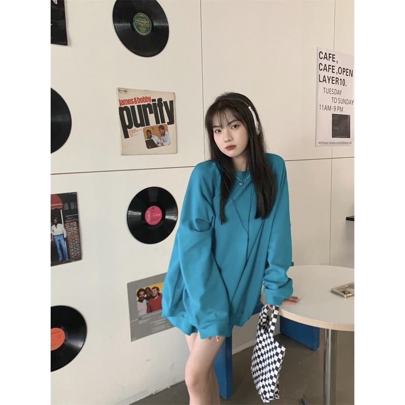 【RENA小舖 台灣現貨每天出】當睡衣也舒服😴｜Oversize圓領套裝_多色/親膚/睡衣/居家服【R18967】-細節圖4