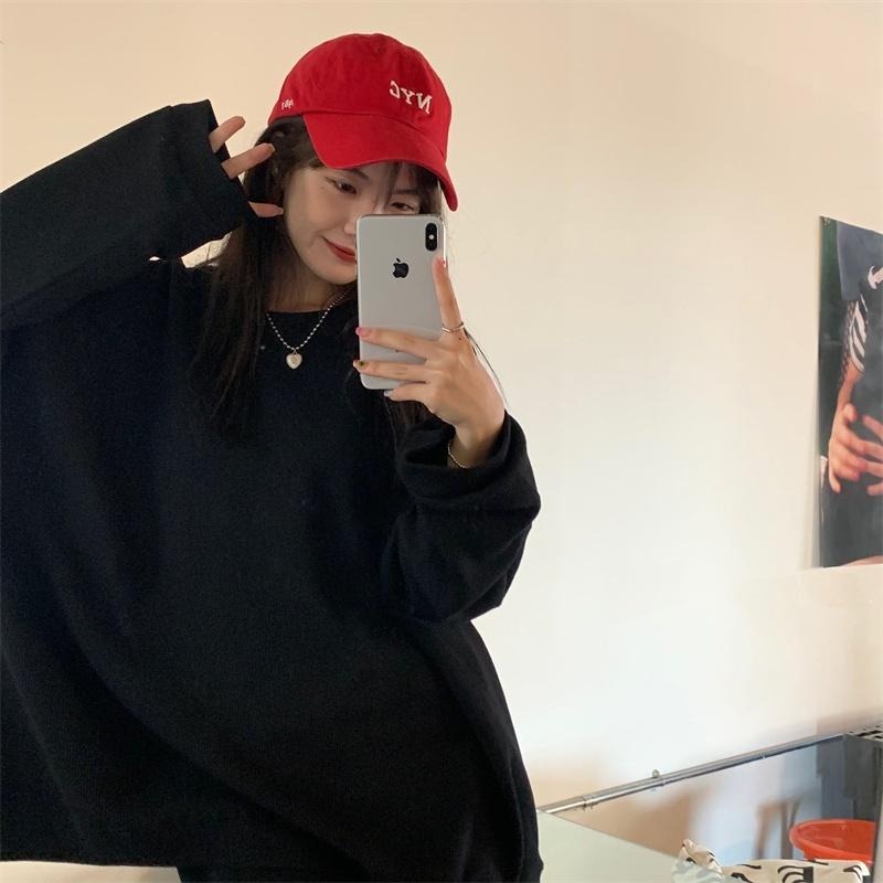 【RENA小舖 台灣現貨每天出】當睡衣也舒服😴｜Oversize圓領套裝_多色/親膚/睡衣/居家服【R18967】-細節圖5