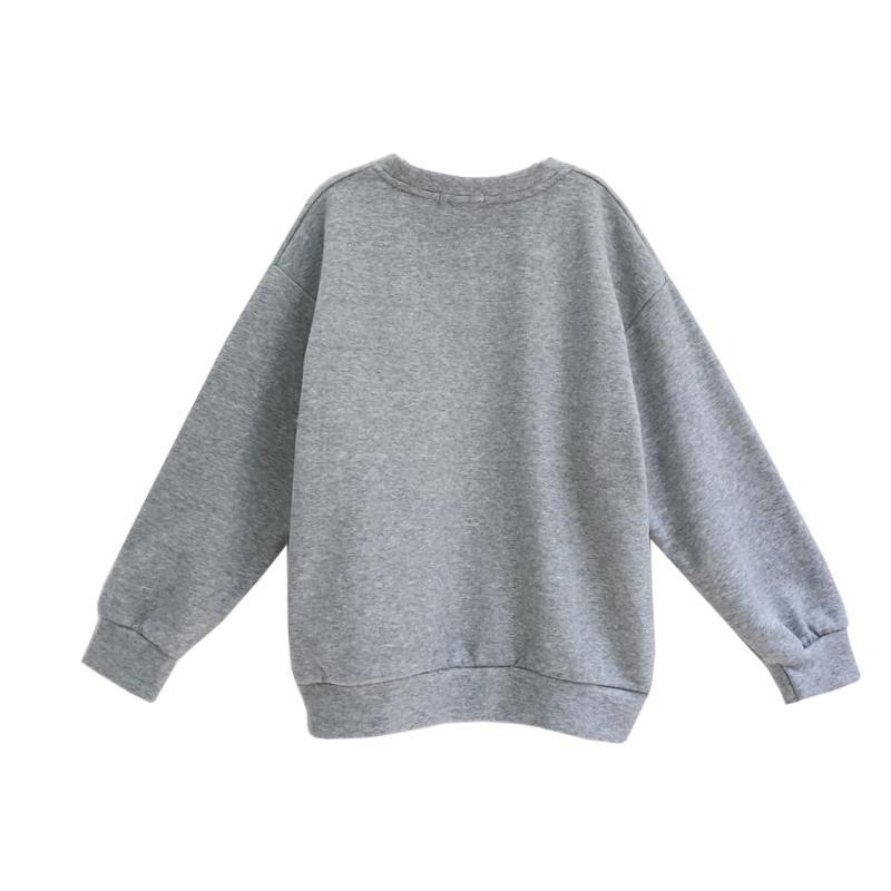 【RENA小舖 台灣現貨每天出】貓咪印花大學T 大學T 美式大學T 大學T長袖 印花T恤 長袖T恤【R21662】-細節圖3