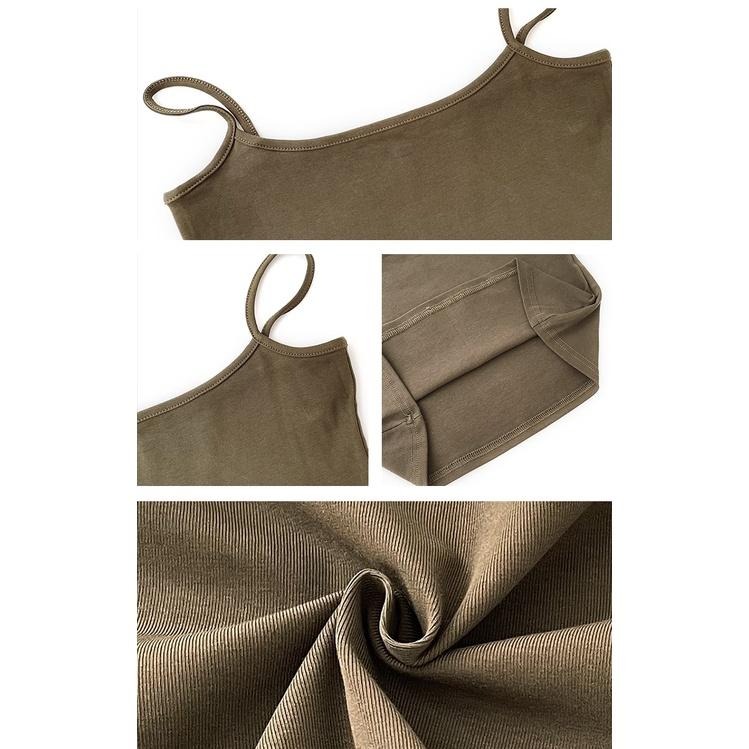 【RENA小舖 台灣現貨每天出】杏色三件式套裝_現貨/溫柔/防曬/復古/小吊帶/外搭/短褲【R20428】-細節圖4