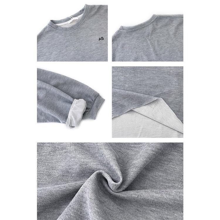 【RENA小舖 台灣現貨每天出】字母刺繡大學T+直筒束腳褲_運動/休閒/鬆緊腰/居家/大學t/【R20821】-細節圖4