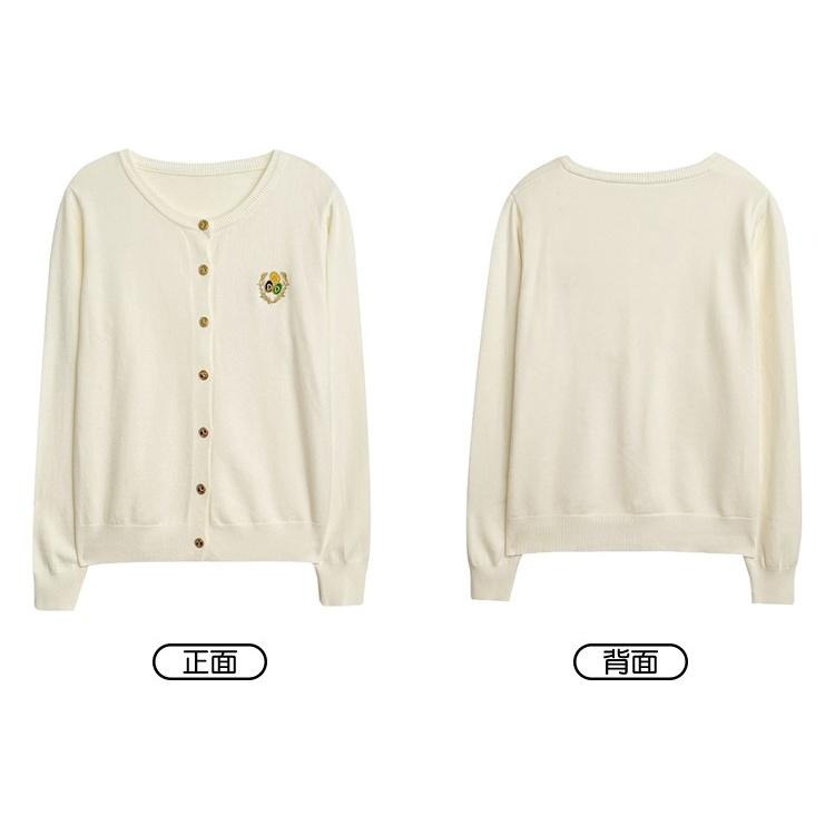 【RENA小舖 台灣現貨每天出】少女ㄉ小煩惱💨｜日系徽章排扣針織開衫_甜美/秋季/長袖/針織上衣【R20860】-細節圖3
