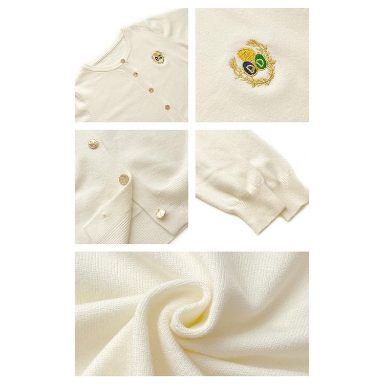 【RENA小舖 台灣現貨每天出】少女ㄉ小煩惱💨｜日系徽章排扣針織開衫_甜美/秋季/長袖/針織上衣【R20860】-細節圖4