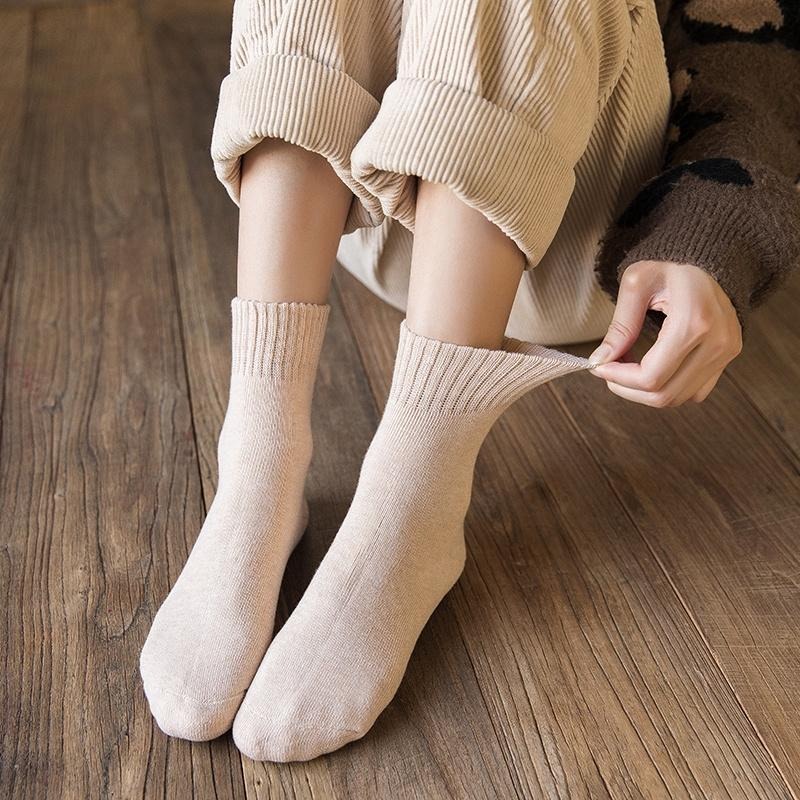 【RENA小舖 台灣現貨每天出】雪白世界的彩虹🌈｜保暖厚襪子_百搭/秋冬/多色/加厚/配件/襪子【R21194】-細節圖5