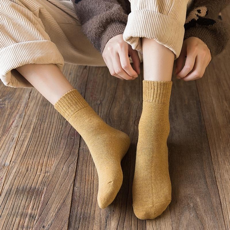 【RENA小舖 台灣現貨每天出】雪白世界的彩虹🌈｜保暖厚襪子_百搭/秋冬/多色/加厚/配件/襪子【R21194】-細節圖6