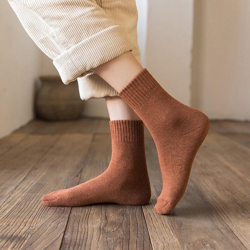 【RENA小舖 台灣現貨每天出】雪白世界的彩虹🌈｜保暖厚襪子_百搭/秋冬/多色/加厚/配件/襪子【R21194】-細節圖7