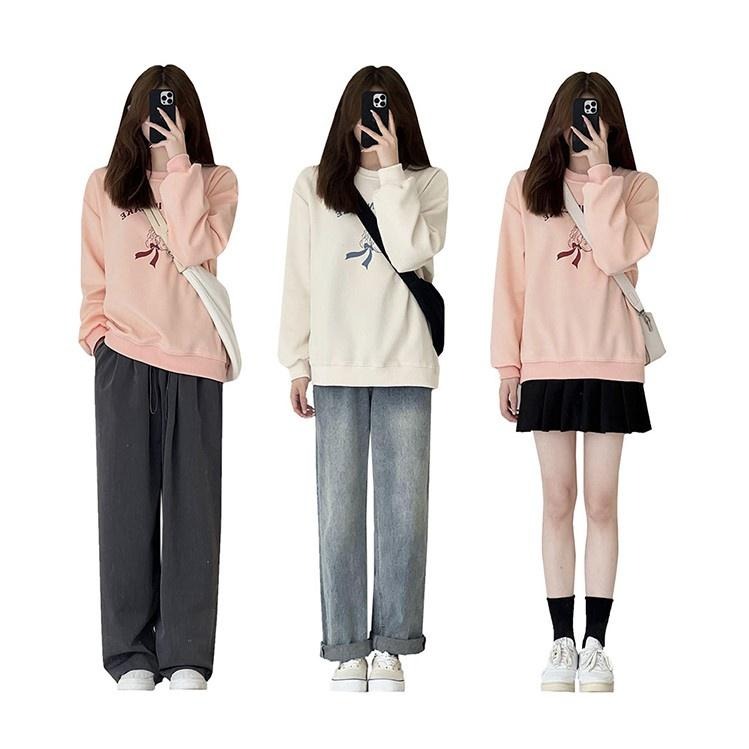 【RENA小舖 台灣現貨每天出】烘焙大師就是我🎂｜蛋糕女孩大學T_百搭/圓領/秋冬/長袖/大學t【R20869】-細節圖2