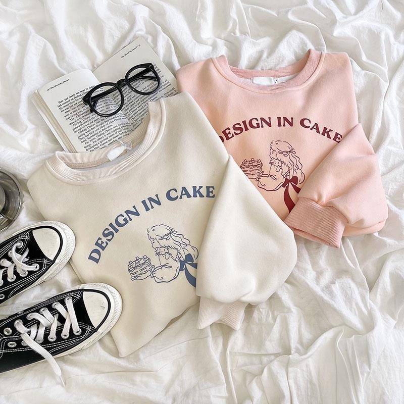 【RENA小舖 台灣現貨每天出】烘焙大師就是我🎂｜蛋糕女孩大學T_百搭/圓領/秋冬/長袖/大學t【R20869】-細節圖5