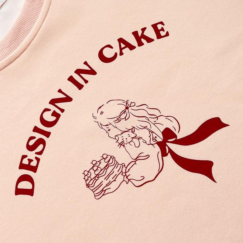 【RENA小舖 台灣現貨每天出】烘焙大師就是我🎂｜蛋糕女孩大學T_百搭/圓領/秋冬/長袖/大學t【R20869】-細節圖9