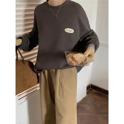 【RENA小舖 台灣現貨每天出】｜甜味軟糖食譜🍬｜糖果色長袖大學T_長袖/秋季/百搭/減齡/大學T【R20538】-細節圖4