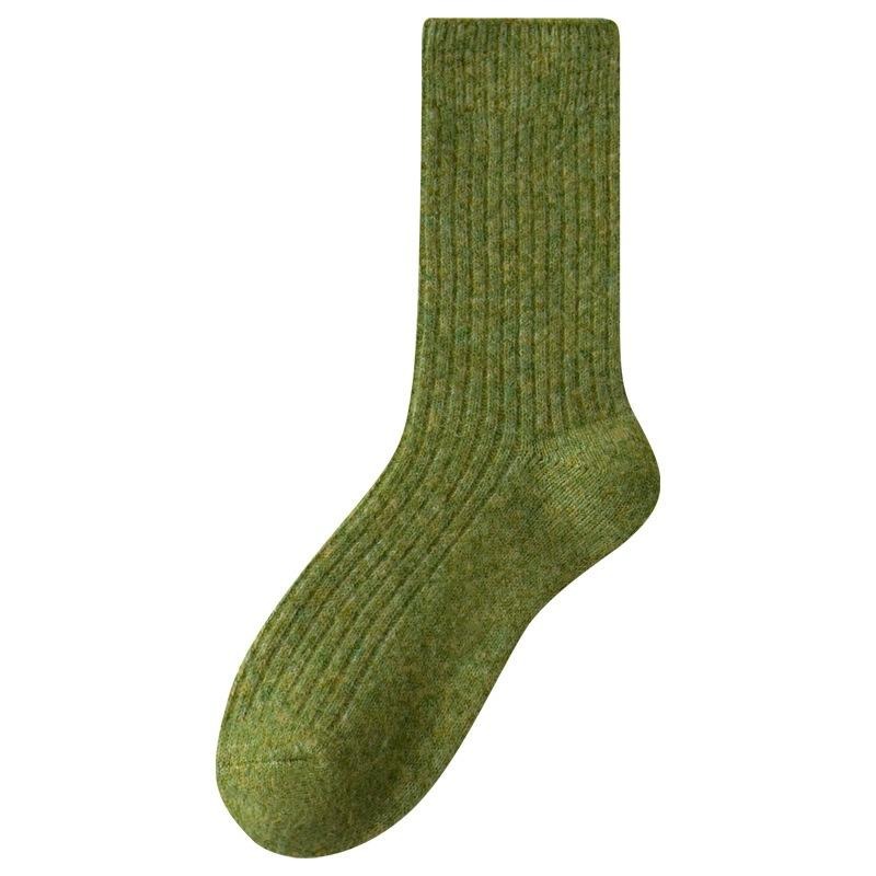 【RENA小舖 台灣現貨每天出】｜暖暖小腳丫🧦｜羊毛中筒襪_純色/加厚/保暖/可愛/襪子/配件【R21371】-細節圖2