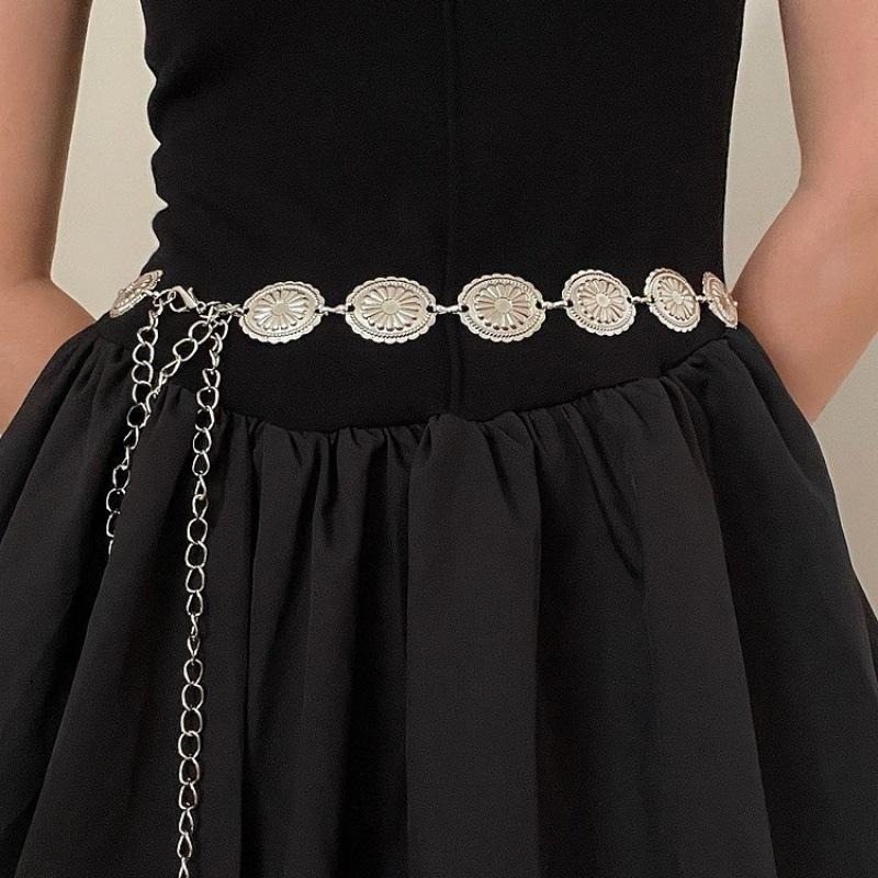 【RENA小舖 台灣現貨每天出】日系復古金屬份量感腰鍊/愛心/珍珠/金屬腰鍊/貝殼/腰帶/腰鍊/配件【N326】-細節圖9