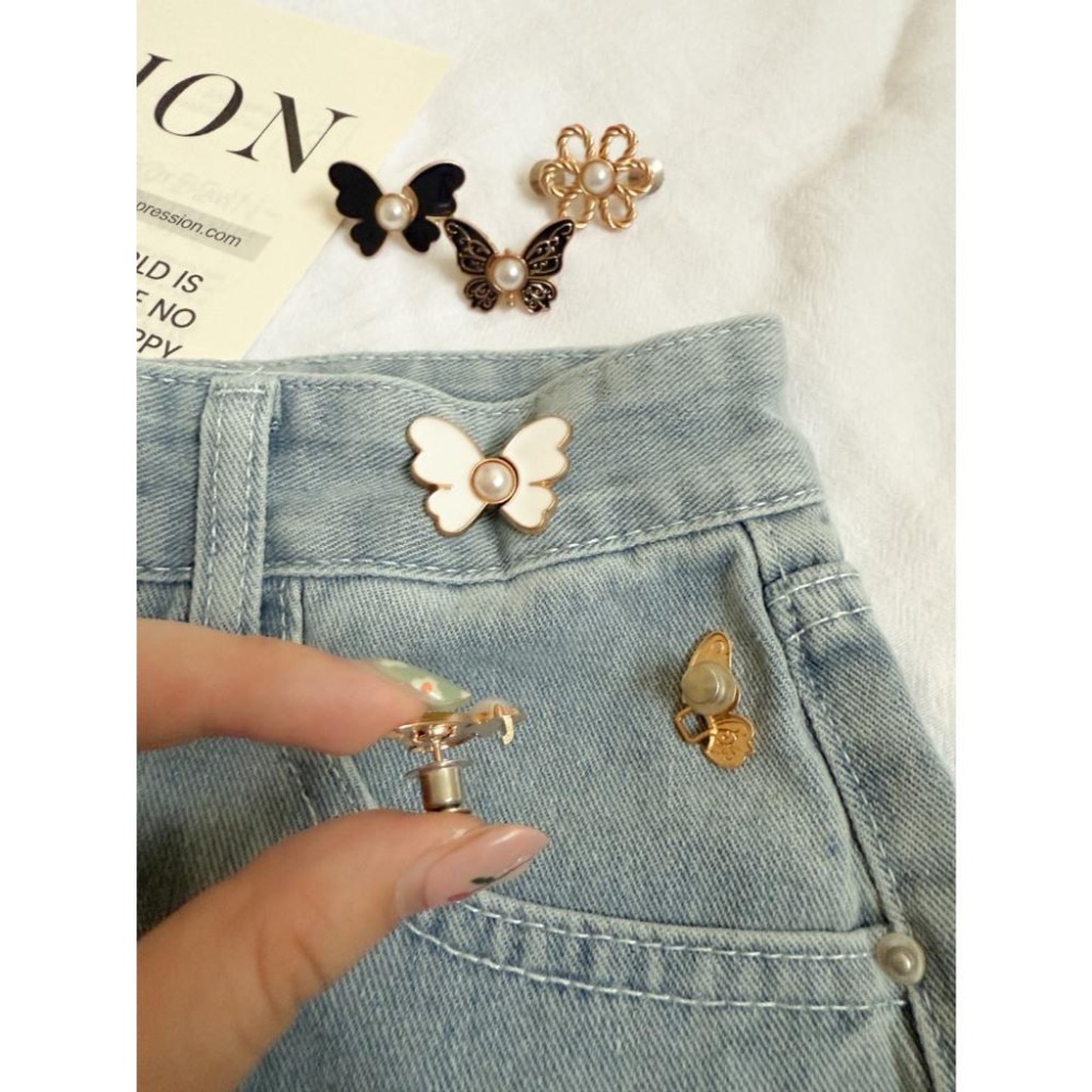 【RENA小舖 台灣現貨每天出】蝴蝶收腰扣 牛仔褲收腰 收腰鈕扣 收腰神器 腰圍調整扣 褲頭調整扣 調節扣【N324】-細節圖4