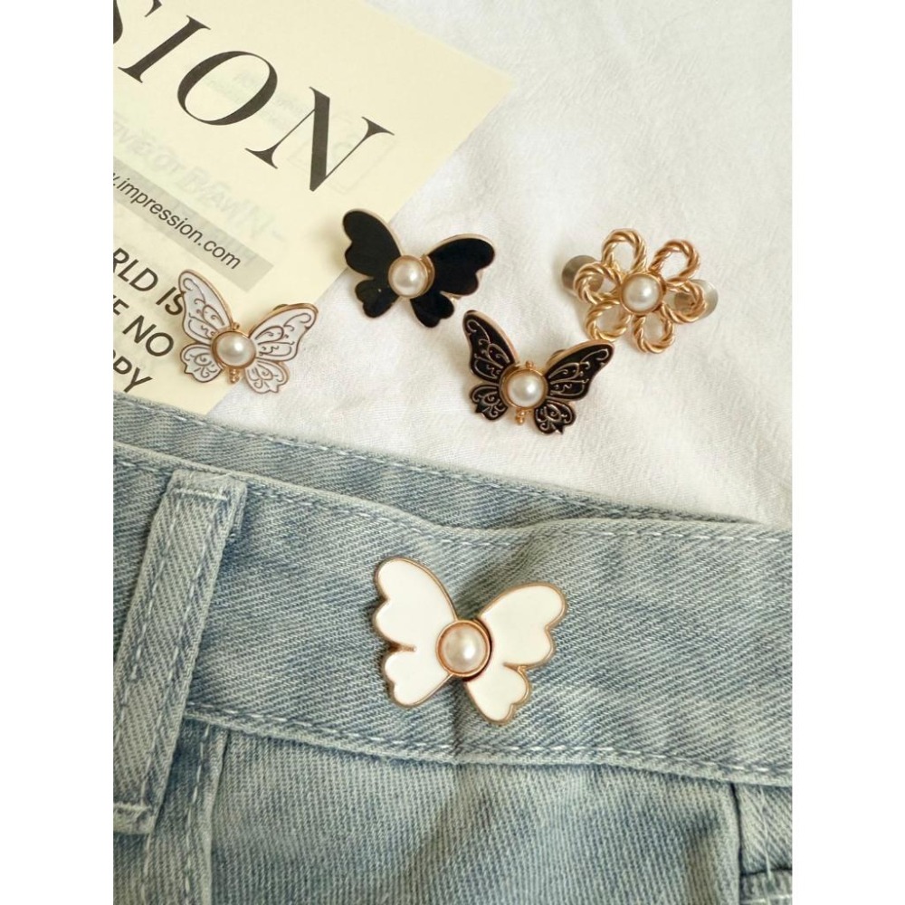 【RENA小舖 台灣現貨每天出】蝴蝶收腰扣 牛仔褲收腰 收腰鈕扣 收腰神器 腰圍調整扣 褲頭調整扣 調節扣【N324】-細節圖6