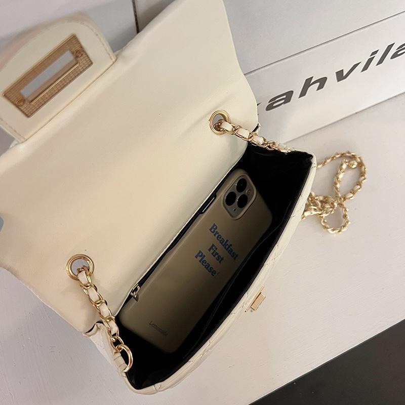 【RENA小舖 台灣現貨每天出】｜小金球菱格鍊條包_百搭/小眾/時尚/小金球/鍊條包/小香風/配件/包包【N318】-細節圖2