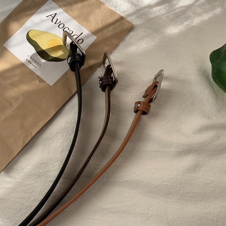 【RENA小舖 台灣現貨每天出】｜把褲頭勒緊🤫｜無孔方型皮帶/無扣/休閒/百搭/ins風【N289】-細節圖3