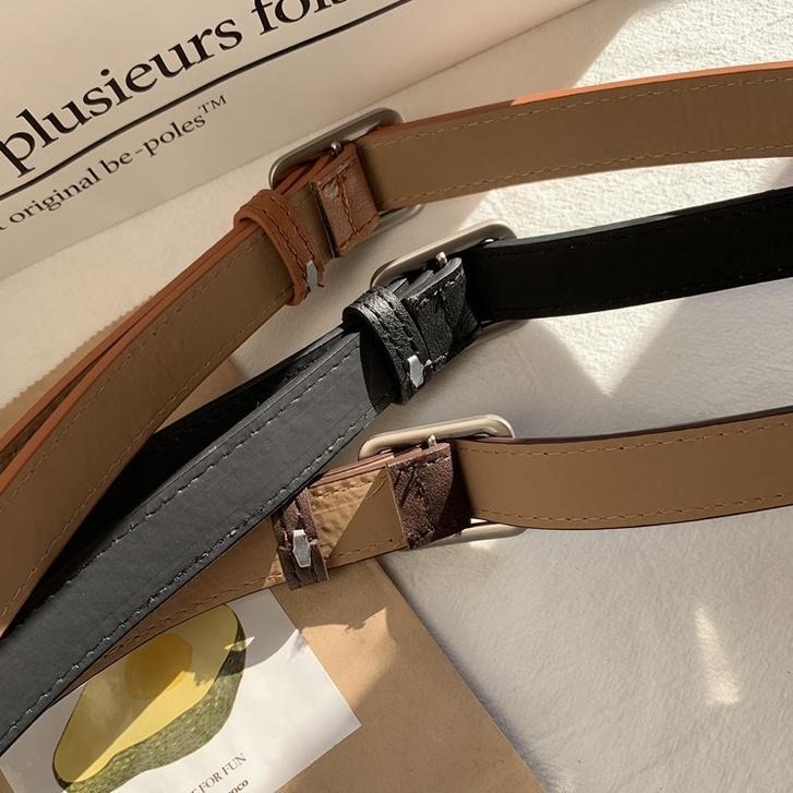 【RENA小舖 台灣現貨每天出】｜把褲頭勒緊🤫｜無孔方型皮帶/無扣/休閒/百搭/ins風【N289】-細節圖6