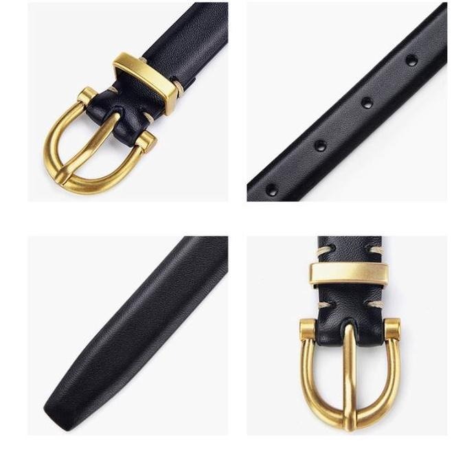 【RENA小舖 台灣現貨每天出】｜配牛仔裙超搭⛓️｜簡約風細皮帶_ins風/百搭/真皮/簡約/皮帶【R21121】-細節圖7