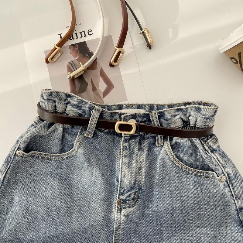 【RENA小舖 台灣現貨每天出】｜ins風至上✨️｜方扣細皮帶_百搭/復古/時尚/簡約/配件/皮帶【R21191】-細節圖4