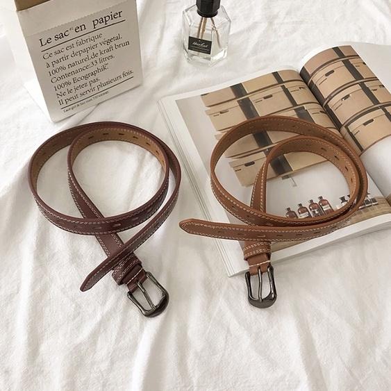 【RENA小舖 台灣現貨每天出】｜學院風配件➿️｜復古方型皮帶_/多色/百搭/簡約/ins風/皮帶【N2896】-細節圖2