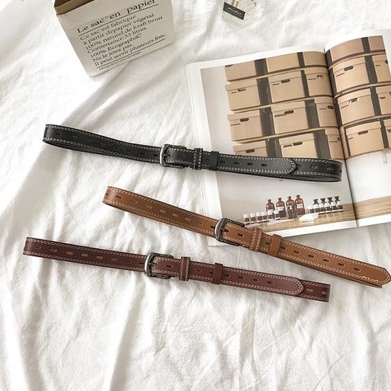 【RENA小舖 台灣現貨每天出】｜學院風配件➿️｜復古方型皮帶_/多色/百搭/簡約/ins風/皮帶【N2896】-細節圖5