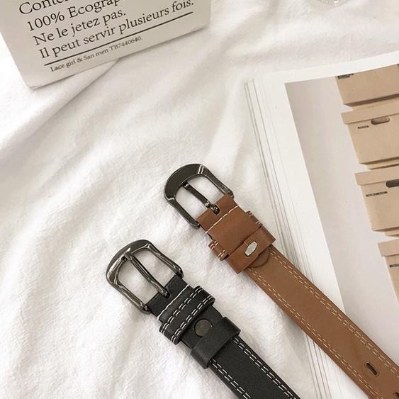 【RENA小舖 台灣現貨每天出】｜學院風配件➿️｜復古方型皮帶_/多色/百搭/簡約/ins風/皮帶【N2896】-細節圖6
