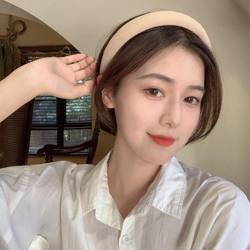 【RENA小舖 台灣現貨每天出】｜奶茶味公主🤎｜奶咖色海綿髮箍_ins風/百搭/氣質/簡約/髮箍【R21185】-細節圖4