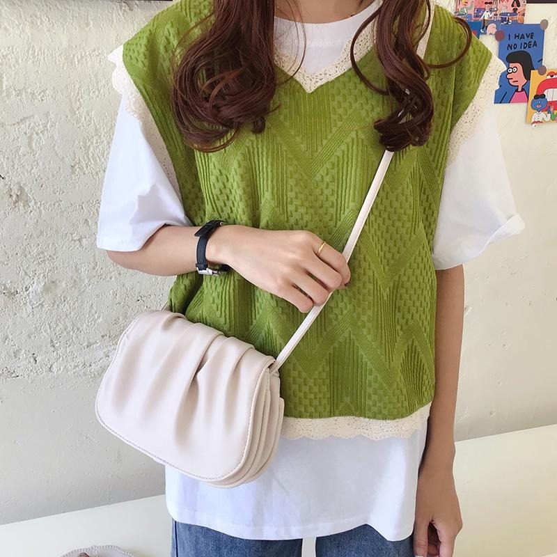 【RENA小舖 台灣現貨每天出】｜白雲軟綿綿☁️｜雲朵單肩包_純色/簡約/百搭/配件/背包/斜背包【N291】-細節圖8