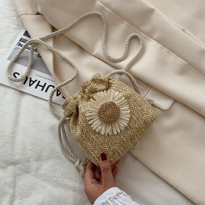 【RENA小舖 台灣現貨每天出】｜森林與海🌊｜編織水桶包_春夏/沙灘/側邊/純色/編織/包包【N315】-細節圖6