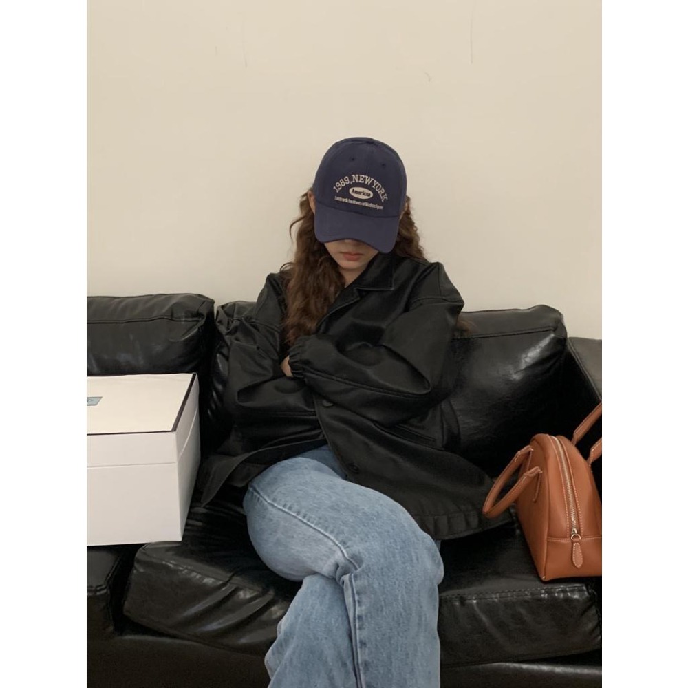 【RENA小舖 台灣現貨每天出】｜秋冬學院風🏫｜美式字母鴨舌帽_百搭/ins風/配件/帽子/鴨舌帽【R21086】-細節圖3