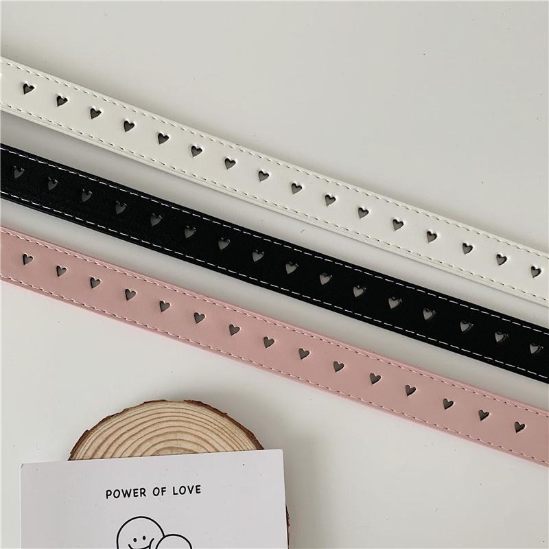 【RENA小舖 台灣現貨每天出】｜心花朵朵開🌹｜愛心扣皮帶_百搭/牛仔/個性/可愛/配件/皮帶【R21193】-細節圖2