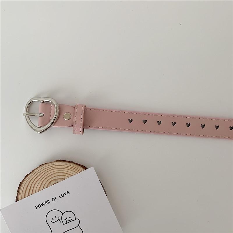 【RENA小舖 台灣現貨每天出】｜心花朵朵開🌹｜愛心扣皮帶_百搭/牛仔/個性/可愛/配件/皮帶【R21193】-細節圖3
