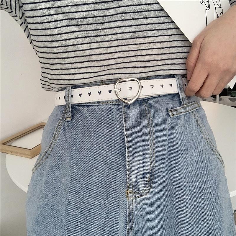 【RENA小舖 台灣現貨每天出】｜心花朵朵開🌹｜愛心扣皮帶_百搭/牛仔/個性/可愛/配件/皮帶【R21193】-細節圖5