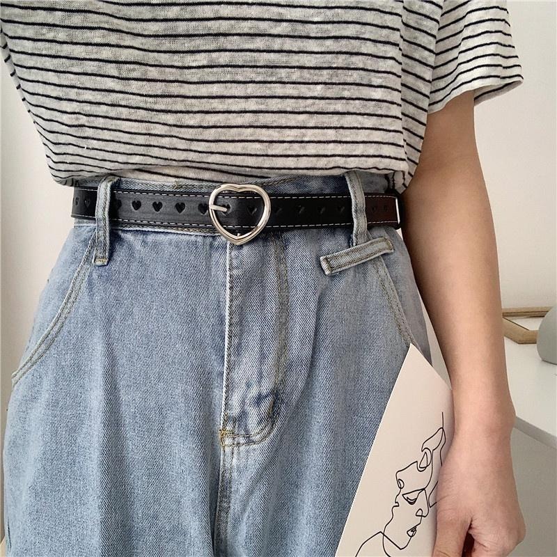 【RENA小舖 台灣現貨每天出】｜心花朵朵開🌹｜愛心扣皮帶_百搭/牛仔/個性/可愛/配件/皮帶【R21193】-細節圖7