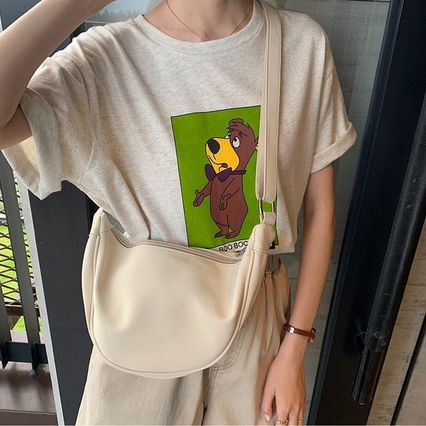 【RENA小舖 台灣現貨每天出】｜大學生愛用🤨｜帆布餃子包_百搭/可愛/日系/配件/包包/水餃包【R21209】-細節圖2