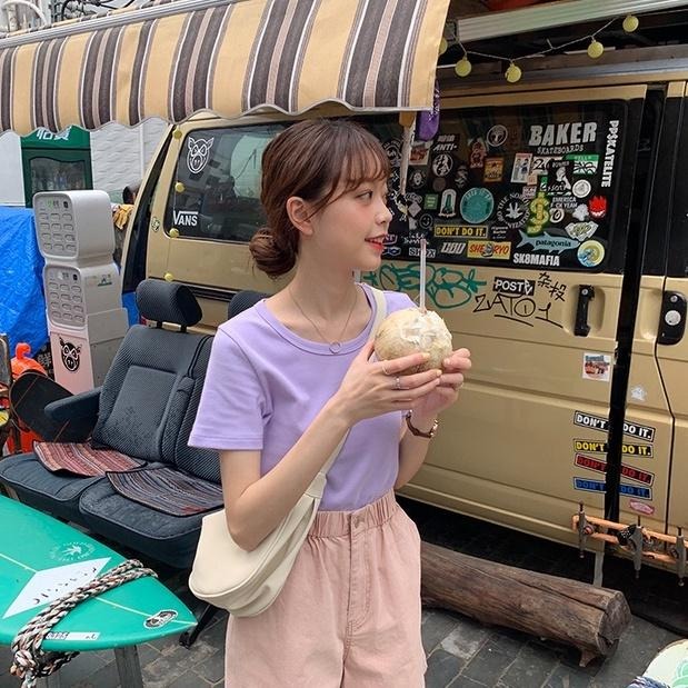 【RENA小舖 台灣現貨每天出】｜大學生愛用🤨｜帆布餃子包_百搭/可愛/日系/配件/包包/水餃包【R21209】-細節圖3