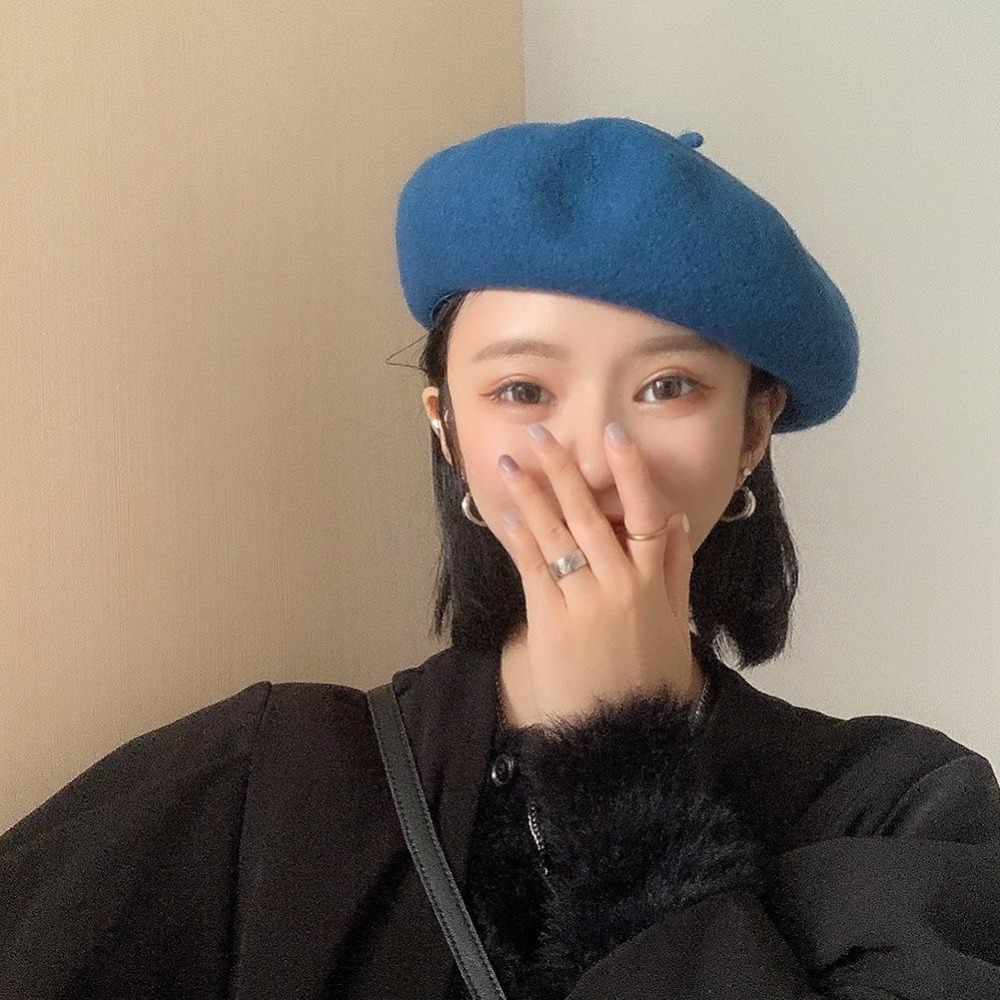 【RENA小舖 台灣現貨每天出】｜甜甜藝術家｜復古羊毛貝蕾帽_簡約/百搭/羊毛/配件/帽子/貝蕾帽【R21084】-細節圖2