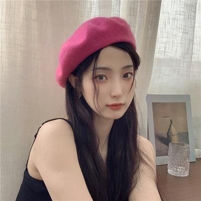 【RENA小舖 台灣現貨每天出】｜甜甜藝術家｜復古羊毛貝蕾帽_簡約/百搭/羊毛/配件/帽子/貝蕾帽【R21084】-細節圖5