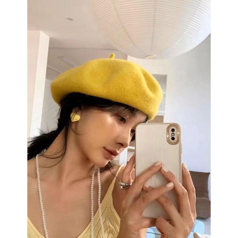 【RENA小舖 台灣現貨每天出】｜甜甜藝術家｜復古羊毛貝蕾帽_簡約/百搭/羊毛/配件/帽子/貝蕾帽【R21084】-細節圖7