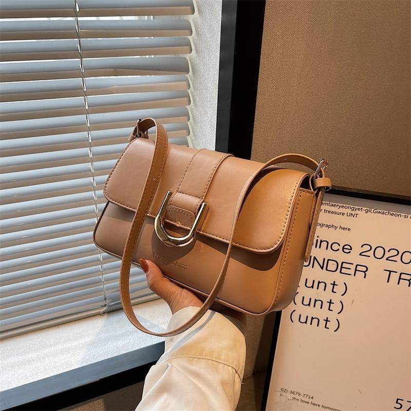 【RENA小舖 台灣現貨每天出】｜沈默百老匯🎵｜復古小方包_百搭/單肩/側背/純色/簡約/包包【N313】-細節圖3