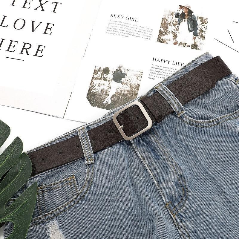 【RENA小舖 台灣現貨每天出】｜日系女孩必備😘｜銀扣腰帶_復古/日系/簡約/ins風/腰帶/配件【R21375】-細節圖5