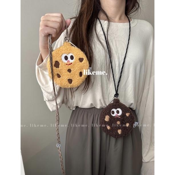 𝖯𝗂𝗀𝗅𝗂𝗄𝖾𝗆𝖾 |Cookie family🍪曲奇餅掛頸零錢包AirPods收納包 附掛繩掛勾-細節圖5
