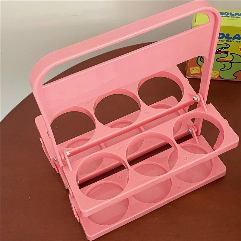 𝖯𝗂𝗀𝗅𝗂𝗄𝖾𝗆𝖾 |復古純色可摺疊啤酒架飲料提籃 粉色特別版 「今晚喝醉」𝗝𝘂𝗹𝘆.𝗻𝗲𝘄-細節圖5