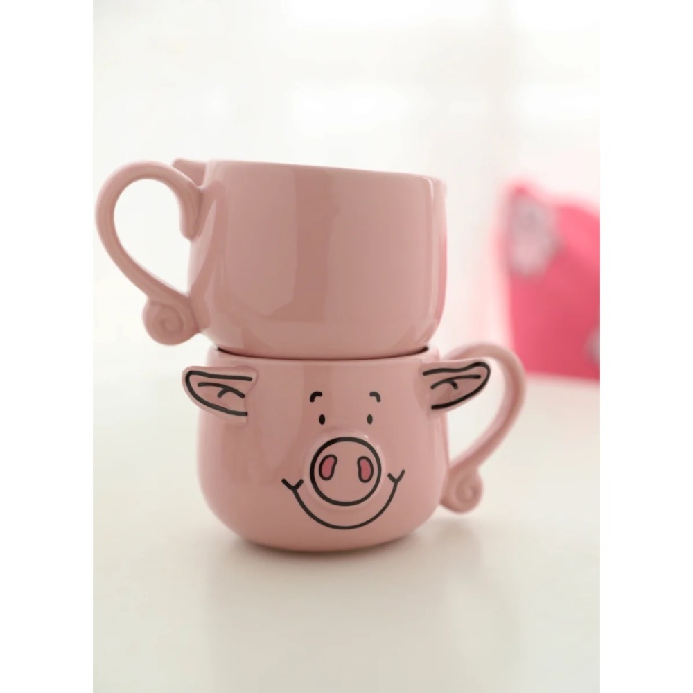 𝖯𝗂𝗀𝗅𝗂𝗄𝖾𝗆𝖾♡ 英國馬莎Pecy Pig🐽粉紅豬豬馬克杯咖啡杯掛耳咖啡杯早餐杯Jan2024-細節圖3
