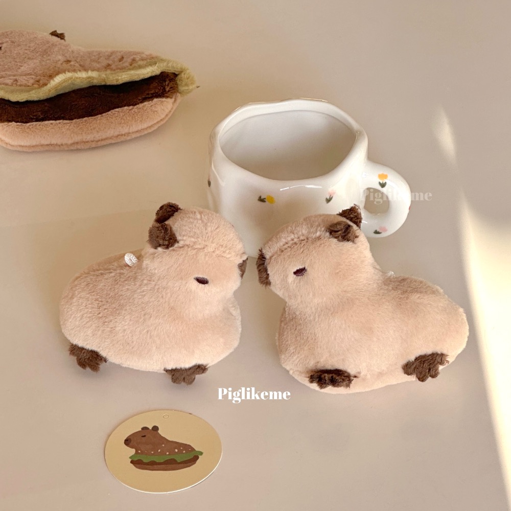 𝖯𝗂𝗀𝗅𝗂𝗄𝖾𝗆𝖾 |肥肥水豚吊飾 卡比巴拉Capybara可愛毛茸茸水豚 誰沒不就送他一隻😆-細節圖3