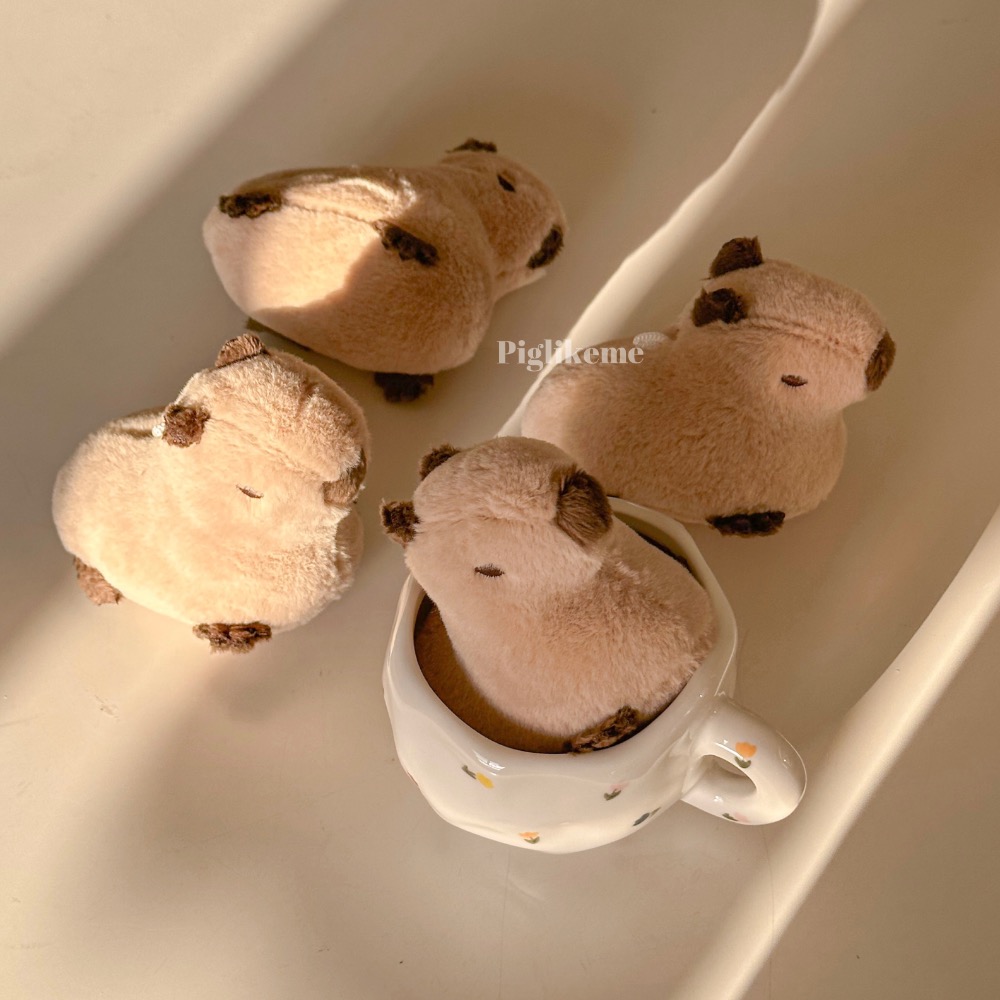 𝖯𝗂𝗀𝗅𝗂𝗄𝖾𝗆𝖾 |肥肥水豚吊飾 卡比巴拉Capybara可愛毛茸茸水豚 誰沒不就送他一隻😆-細節圖5