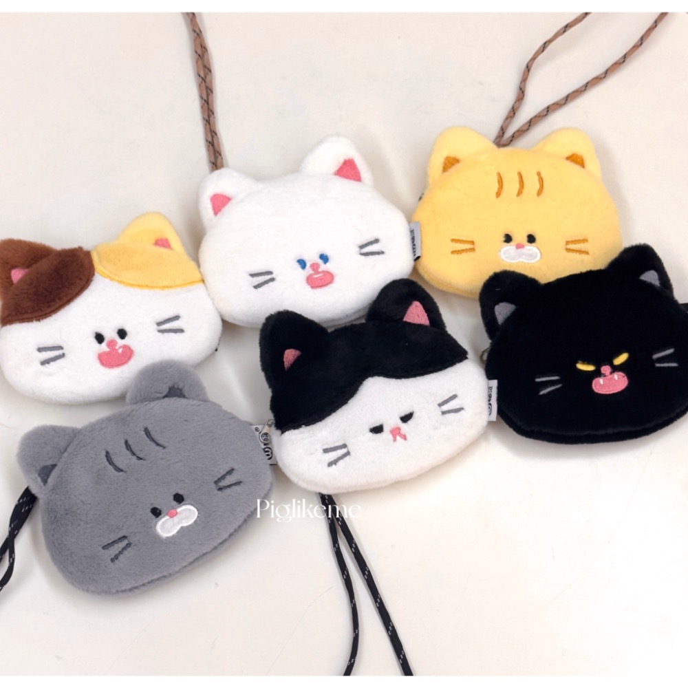 𝖯𝗂𝗀𝗅𝗂𝗄𝖾𝗆𝖾 | 可愛貓咪掛繩收納包 小物收納 掛脖收納包 AirPod耳機悠遊卡收納包-細節圖2